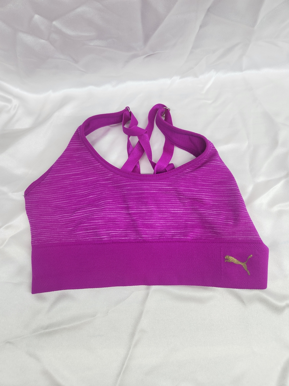 Puma Women's Magenta Crisscross Sports Bra